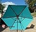 Formosa Covers 9ft Umbrella Replacement Canopy 6 Ribs in Turquoise Olefin (Canopy Only)