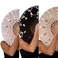 Battenburg Lace & Embroidered Hand Fan
