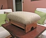 IMAGE OF Padded Foot Stool Maple Stain