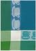 Waffle Weave 100% Cotton Teacups Turquoise Dishtowel 18" X 28" Set / 6