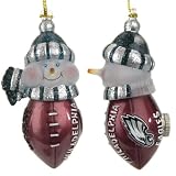 Pack of 4 Philadelphia Eagles 5" Light-Up Snowman Christmas Ornaments