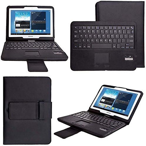 Luckymall Synthetic Leather Touchpad Mouse Bluetooth ABS Keyboard Case Cover For Samsung Galaxy Tab 3 10.1 P5200