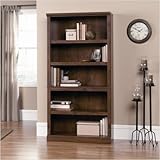 IMAGE OF Oiled Oak Finish Five Shelf Bookcase Oiled Oak Finish