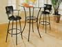 2 New Metal Black Swivel Bar Stools with Arm Barstool