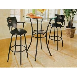2 New Metal Black Swivel Bar Stools with Arm Barstool 