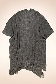 Cashmilon Tassel Trim Knitted Wrap
