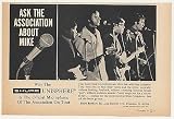 1968 The Association Shure Microphone Photo Print Ad
