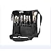 Professional 22 Pockets PU Leather Cosmetic Makeup Brush Bag Case Holder with Belt Strap, Brushes Not Included
