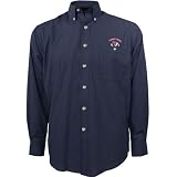 Antigua Fresno State Bulldogs Navy Blue Matrix Long Sleeve Dress Shirt