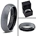 Charming Jewelers Tungsten Wedding Band Ring 6mm for Men Women Comfort Fit Black Domed Brushed Size 9.5