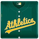Lets Party By Amscan Oakland Athletics Baseball Square Banquet Dinner Plates