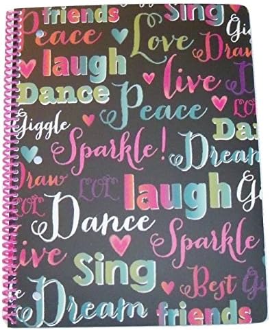 Pink Light Design Spiral Notebook ~ Chalk Talk (Friendly Chatter; 8" x 10.5"; 60 Sheets, 120 Pages)