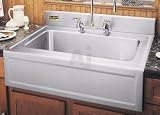 Elkay Elite Gourmet Sink System 3626EGSF3 36 Apron Front Single Bowl Stainless Steel Kitchen Sink with 16-Gauge, 10 Bowl Depth, Optional Backsplash and Drainer Included: 3 Holes