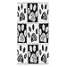 Wamika Dog Pattern Large Hand Towels Doodle Black White Dog Animals Paws Print Bath Towel Ultra Soft Highly Absorbent Multipurpose Bathroom Towel for Hand,Face,Gym,Sports and Spa Home Decor, 16x30 in