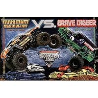 Monster Jam Maximum Destruction Vs. Grave Digger Art Poster Print