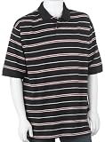  : Dawson and Brooks Men's Yarn Dyed Jersey Striped Polo, Black, Small