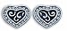 Western Bridal Heart Post Earrings