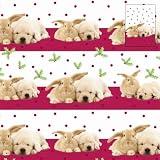 Kitchen & Housewares : Cinnamon and Spice Labrador and Rabbit Christmas Wrapping Paper