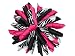 3.5" Hot Pink & Zebra Korker Girls Hair Bow Clip