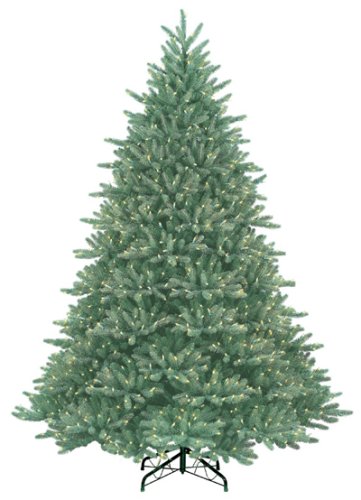 9' Just Cut Full Natural Frasier Fir Pre-Lit Artificial Christmas Tree - Clear