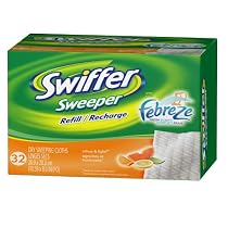 Swiffer Sweeper Dry Sweeping Cloths, Febreze Fresh Scent Citrus & Light, 32-Count Boxes (Pack of 3)