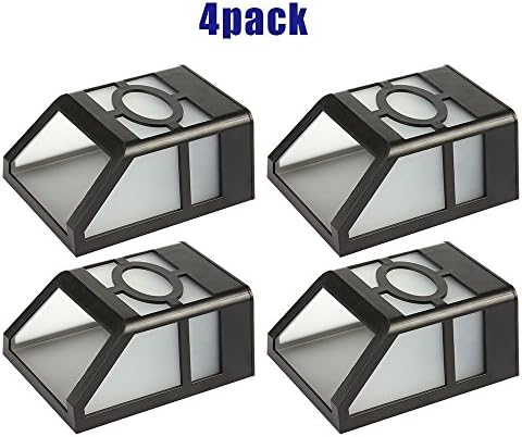 [4 Pack]Outdoor Solar Powered Wall Mounted LED Lights Wireless Sensor Solar Lights For Outdoor Landscape Yard Garden corridor Etc Lighting &amp; Decoration