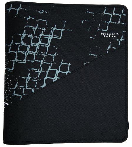 Five Star Zipper Binder, 1.5-Inch, Black and Gray (72739)