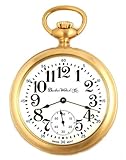DBRM3 New Gold Plated Dueber Watch Co Pocket Watch Stainless Steel Swiss Mechanical Wind 17 Jewels