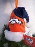 Denver Broncos 4" Mini Santa Hat Christmas Tree Ornament