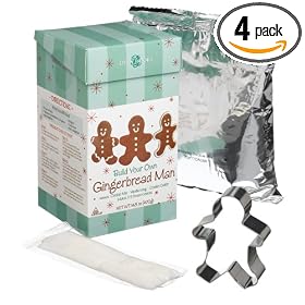 Dean Jacobs Build Your Own Gingerbread Man Kit, 14.8-Ounce Boxes (Pack of 4) by Dean Jacobs