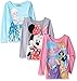 Disney Girls' 3-Pack Princess, Frozen and Minnie Long-Sleeve T-Shirts