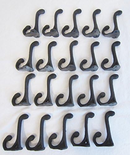 Midwest Craft House20 Cast Iron Black School Hat Coat Rack Hall Tree Hooks 3 1/4" Length