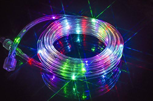 16 Feet Multi-Color Twinkle LED Flexible Rope Light (Rope Light Only, AC/DC Adapter not included), Color Changing, For Indoor / Outdoor Lighting, Home, Garden, Patio, Christmas, New Year, Easter, Wedding, Birthday, Party, Event