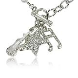 Music Theme Guitar Star Music Note Pendant Necklace Fashion Jewelry