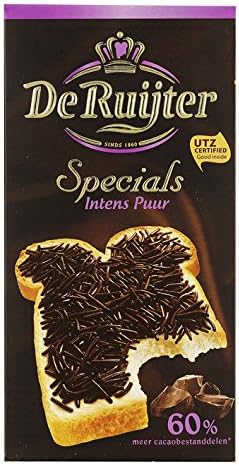 De Ruijter Chocolate Sprinkles Intense Dark (220 g/7.7 ounce) [PACK OF 4]