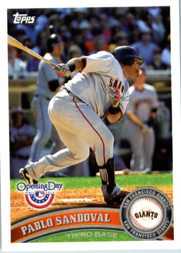 2011 Topps Opening Day Baseball Card #89 Pablo Sandoval - San Francisco Giants  - MLB Trading Card  In A Protective Screwdown Display Case!