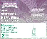 2 Pack, Hoover Windtunnel Upright HEPA Filter with Odor Neutralizing Activated Charcoal, Compare With Hoover Part # 40140201, 43611-042
