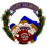 20" NFL Baltimore Ravens "Happy Holidays" Triple Snowmen Family Christmas Wreath