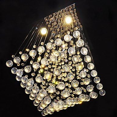 Rayshop - Clear Crystal 4 Lights Flush Mount In Simple Design ( Voltage : 110-120V )