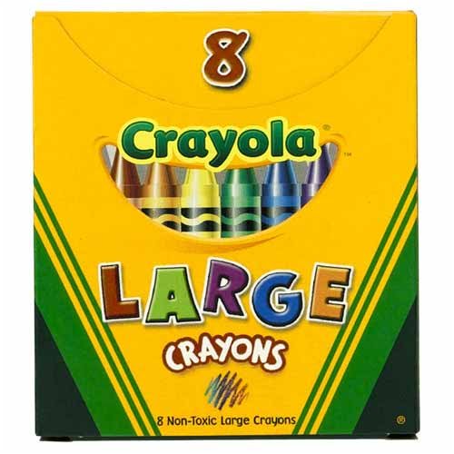 TuckBox Crayons Permanent/Waterproof 8/BX Assorted