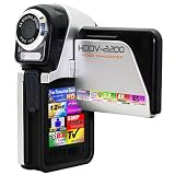 DualCam High Resolution 12MP Digital Video Camcorder & Camera w/ 8X Digital Zoom Ultra-Compact - SVP HDDV-2200 Silver