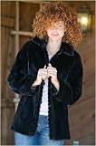 Women's Reversible Metallic Sheared Beaver Coat