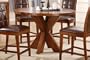 Modus Furniture Hudson Round X Base Counter Table, Mocha