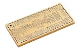 Deluxe Natural 3 Track Cribbage Board