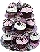 Havercamp White Camo Cupcake Stand with 3 Tiers in Next Vista Pattern with White Background for Showers, Parties