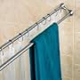 Polder Duo Shower Curtain Rod,Brushed Stainless Steel