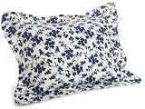 Pinzon 160-Gram Printed Flannel Standard Sham, Cadet Blue Floral