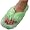 Hang Ten - Girls Soft Plush Slipper Thong, Lime (Size S)
