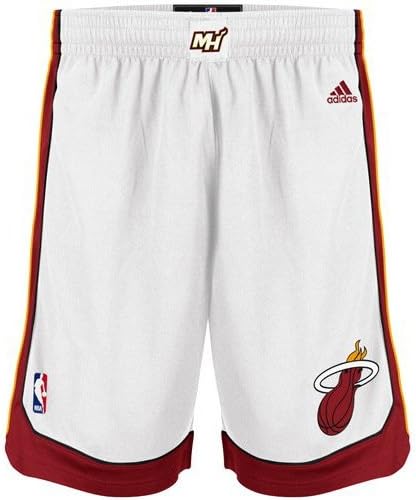 NBA adidas Miami Heat Swingman Shorts - White (Large)