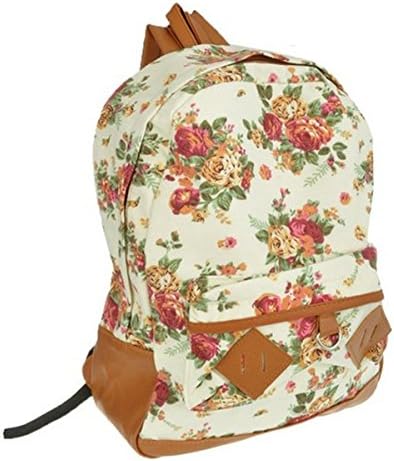 Women Girl Vintage Cute Flower Floral Bag Schoolbag Bookbag Backpack
